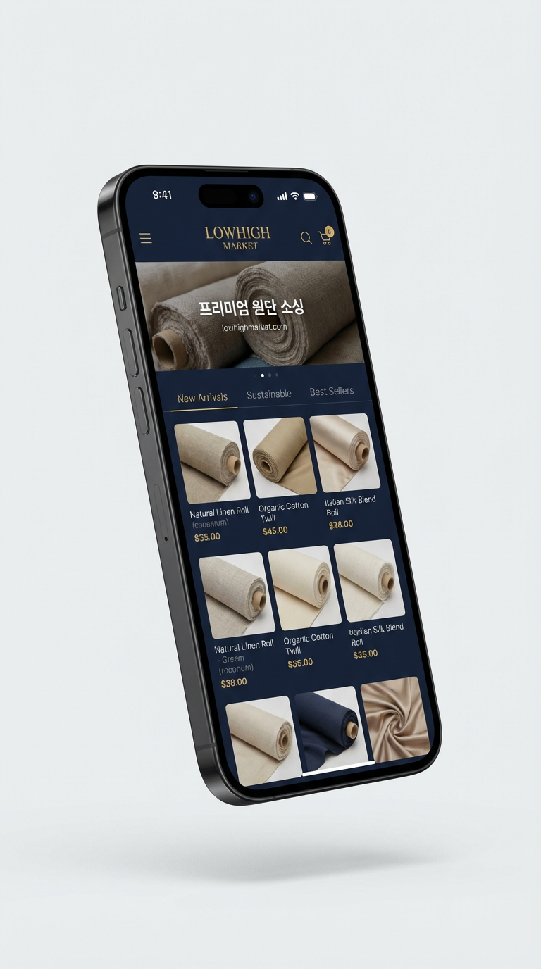 lowhighmarket.com 모바일 화면